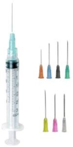 3CC syringe and needles
